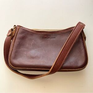 Portland Leather Chestnut Brown Genuine Leather Small Lucy Shoulder Bag